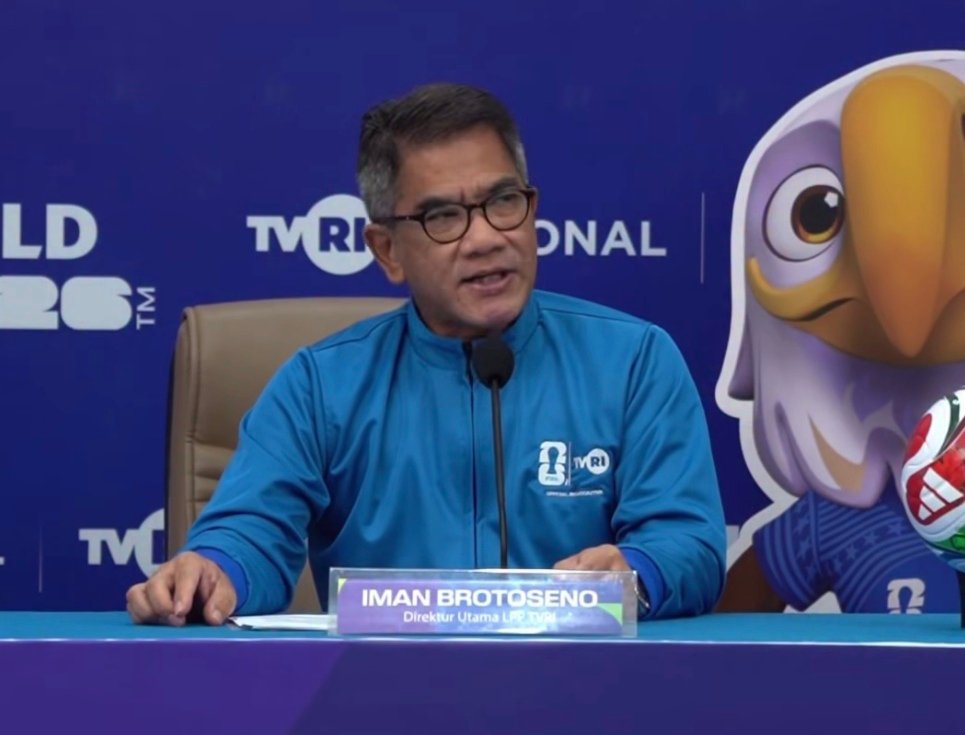 Direktur Utama LPP TVRI Iman Brotoseno dalam konfrensi pers di Jakarta, Senin (29/12). Foto: dok.TVRI