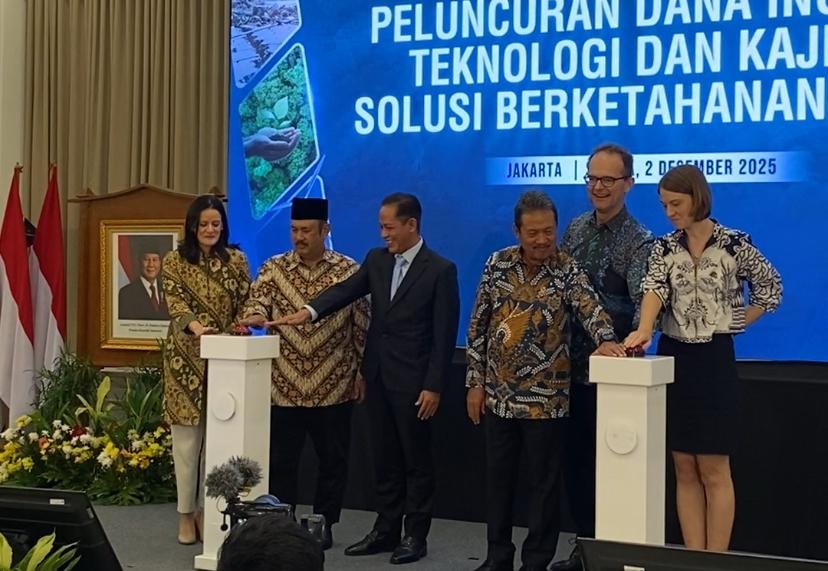 Kementerian PPN/Bappenas bersama pemerintah Inggris, Jerman, dan UNDP Indonesia berkomitmen memperkuat aksi iklim nasional di Kantor Bappenas, Selasa (2/12)/Foto Fifi Abdurahman