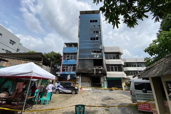 Kondisi kantor Terra Drone usai insiden kebakaran pada Selasa (9/12) /Foto Fifi Abdurahman