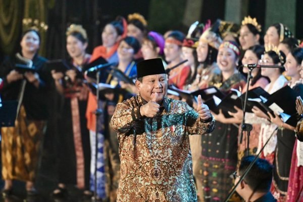 Presiden Prabowo Subianto Prabowo dalam puncak peringatan Natal Nasional Tahun 2025 di Jakarta, Senin (5/1). Foto: dok.setneg