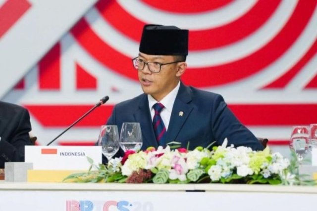 Menlu RI Sugiono pada saat menghadiri agenda BRICS sebagai salah satu langkah diplomasi Indonesia, beberapa waktu lalu/Foto : Dok. Kemlu RI