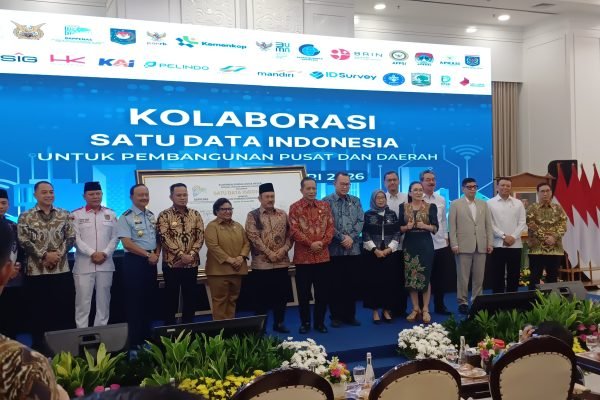 Acara Kolaborasi Satu Data Indonesia di Kantor Bappenas, Jakarta, Senin (26/1). Foto: GPriority/Dimas A Putra
