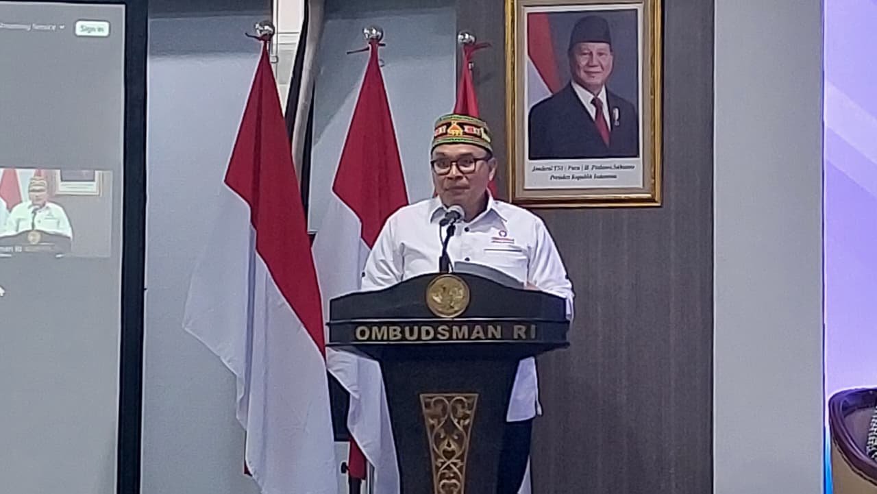 Anggota Ombudsman RI, Robert Na Endi Jaweng saat memaparkan materi pada Rabu (28/1) di Kantor Ombudsman RI, Jakarta/Foto : Dok. GPriority (Nindya Farhah Azzahrah)