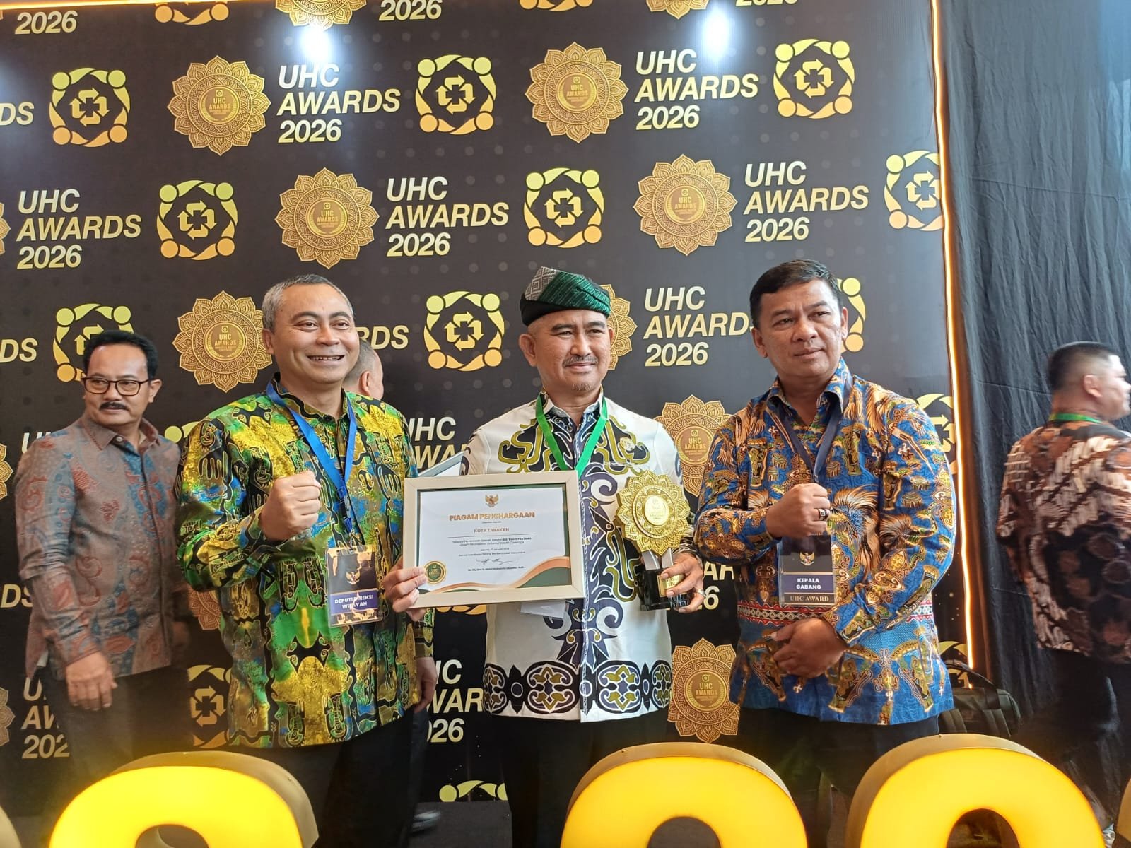 Pemerintah Kota Tarakan meraih UHC Awards 2026 di Jakarta, Selasa (27/1). Foto: GPriority/Dimas A Putra