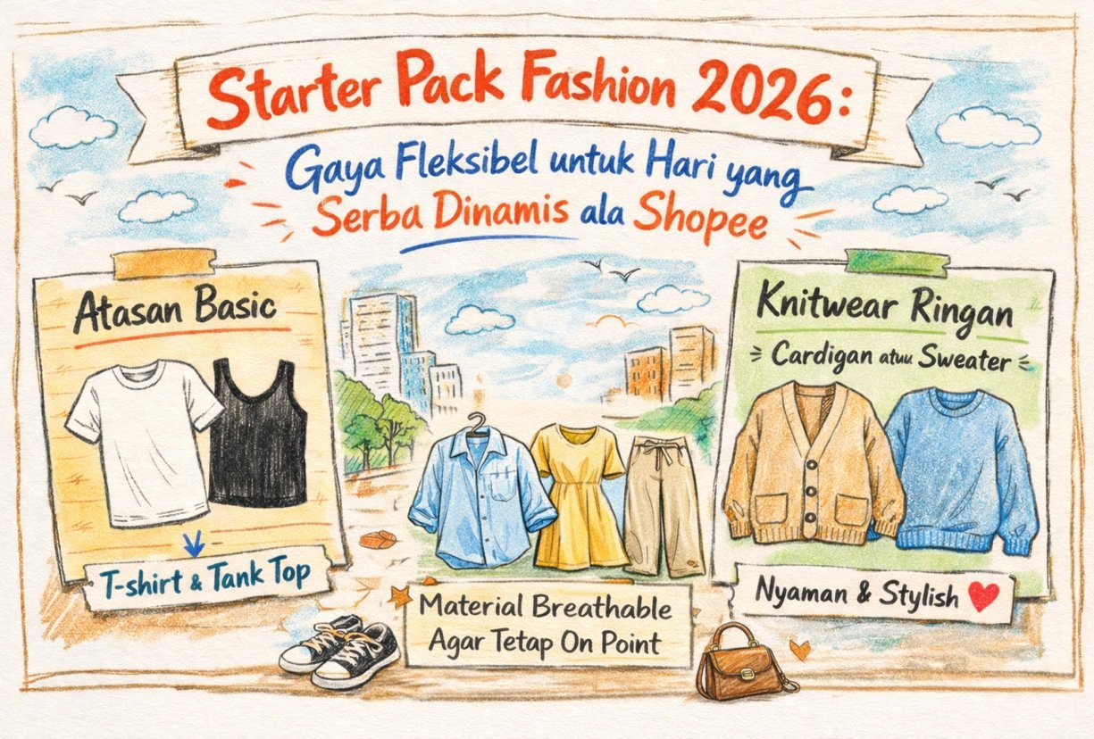 Rekomendasi outfit untuk gaya hidup di kota/Foto Shopee