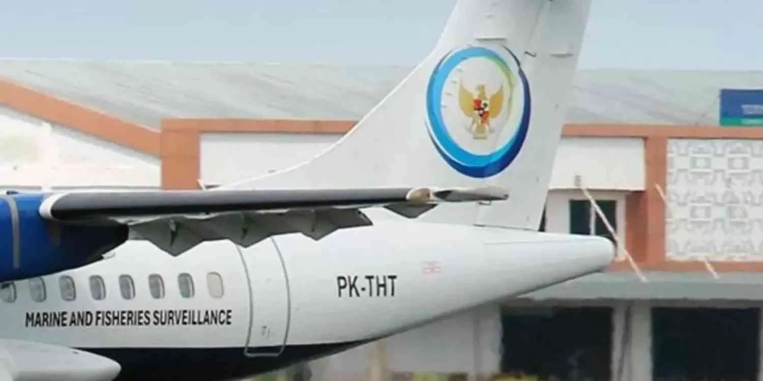 Pesawat ATR 42-500 yang disewa Kementerian Kelautan dan Perikanan. Foto: istimewa