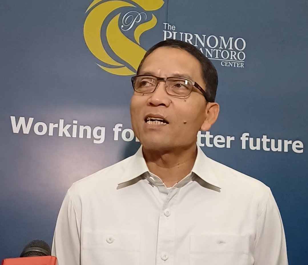 Sekertaris Jenderal Dewan Energi Nasional Dadan Kusdiana usai menghadiri kegiatan bertajuk “Kaleidoskop Energi: Refleksi Isu Energi 2025 dan Outlook 2026” di Soehanna Hall, The Energy Building, SCBD, Jakarta Selatan pada Selasa (13/1). Foto: GPriority/Dimas A Putra