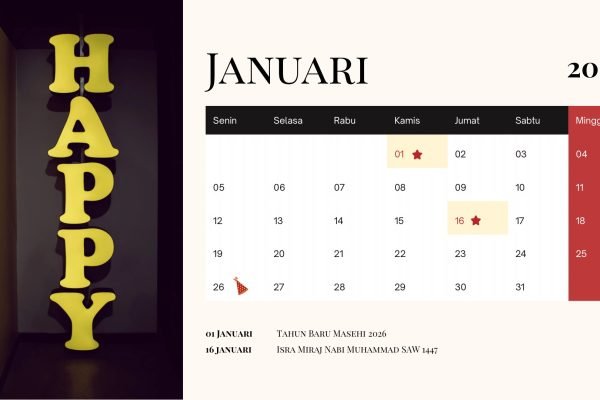 Tanggal Merah di Bulan Januari 2026/Foto Istimewa