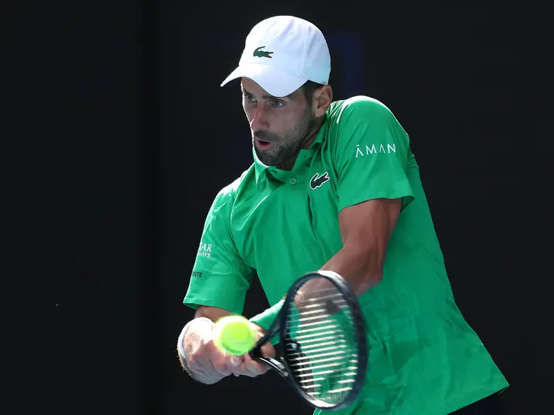 Aksi Novak Djokovic di Australian Open 2026/Foto : Dok. AFP