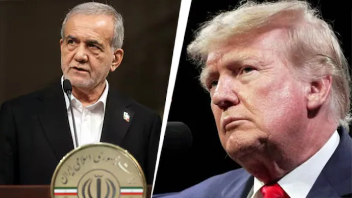 Masoud Pezeshkian, Presiden Iran, (kiri) dan Presiden AS, Donald Trump (kanan)/Foto : Dok. Istimewa
