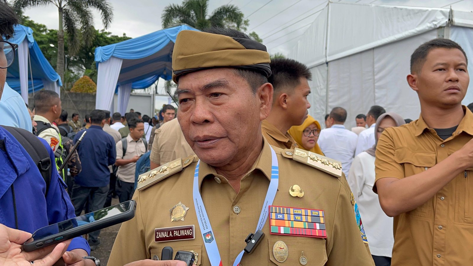 Gubernur Kalimantan Utara (Kaltara) Zainal A. Paliwang usai menghadiri Rapat Koordinasi Nasional (Rakornas) Pemerintah Pusat dan Daerah yang digelar di Sentul, Bogor, Senin (2/2). Foto: GPriority/Rizki Dimuharam