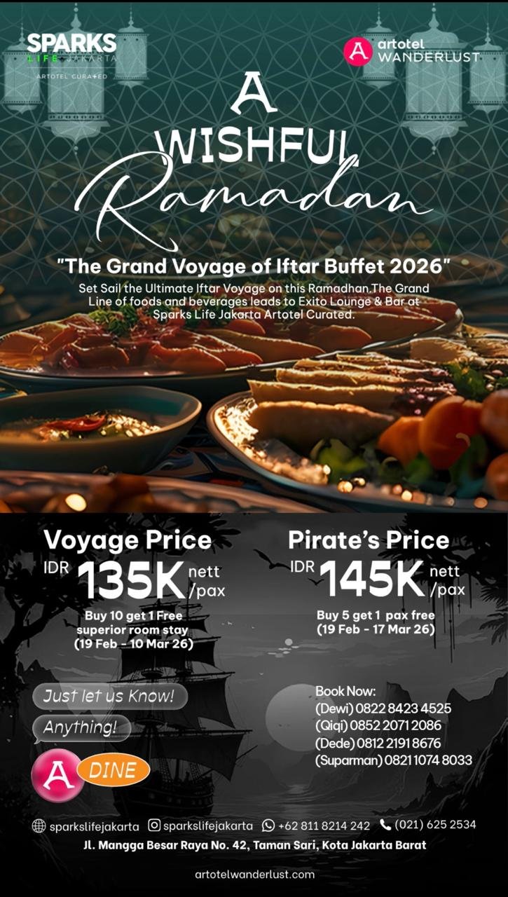 Promo spesial Sparks Life Jakarta Artotel Curated Ramadan 2026/Foto : Dok. Sparks Life Jakarta Artotel Curated
