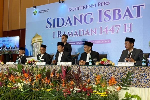 Penetapan 1 Ramadhan 2026 oleh Menteri Agama Nasaruddin Umar usai Sidang Isbat yang digelar di Hotel Borobudur, Jakarta, Selasa (17/2). Foto: GPriority/Fifi Abdurahman