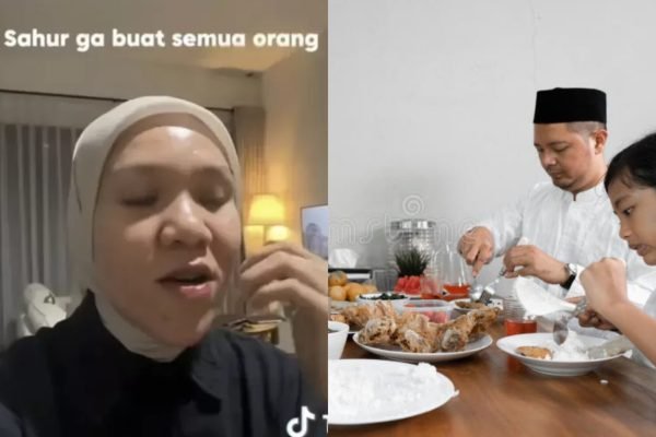 TikToker Cut Rizki viral usai sebut sahur ganggu waktu jam tidurnya/Foto : Tangkapan Layar TikTok Cut Rizki dan Ilustrasi Freepik