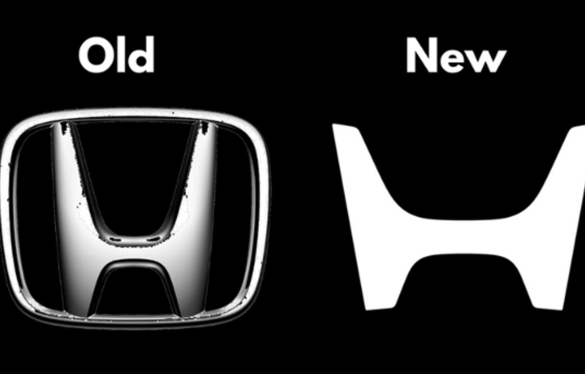 Logo lama dan baru Honda. Foto: istimewa