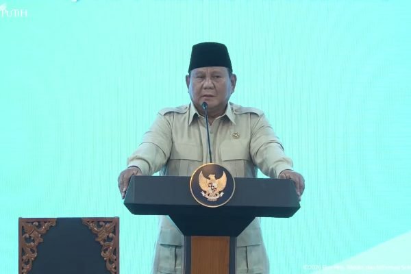 Presiden Prabowo Subianto saat peresmian dan groundbreaking 1.179 SPPG serta peresmian 18 gudang ketahanan pangan Kepolisian Negara Republik Indonesia di Palmerah, Jakarta, Jumat (13/2). Foto: tangkapan layar Youtube/sekertariatpresiden