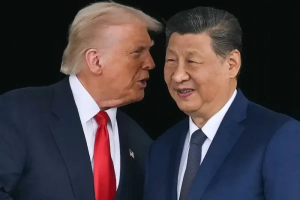 Presiden AS Donald Trump bersama Presiden China Xi Jinping/Foto : X