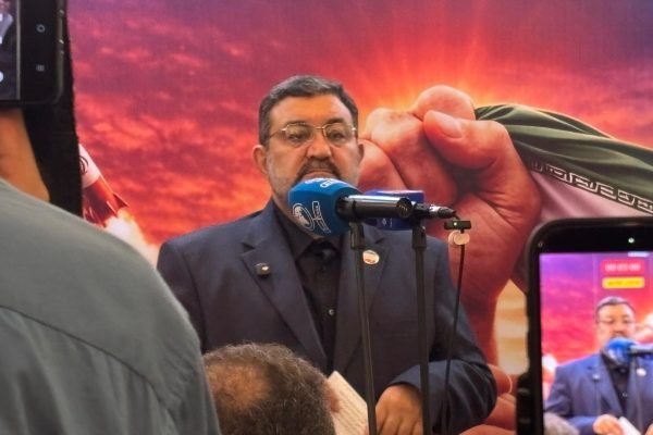 Duta Besar Iran untuk Indonesia, Mohammad Boroujerdi, saat berbicara di hadapan awak media pada Senin (2/3) di Jakarta/Foto : Dok. GPriority (Nindya Farhah Azzahrah)