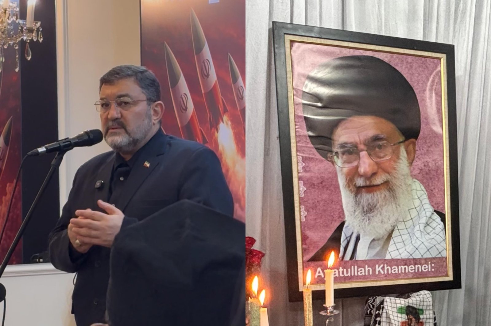 Duta Besar Iran untuk Indonesia, Mohammad Boroujerdi, saat memberikan sambutan di kediamannya, Kamis (5/3)/Foto : Dok. GPriority (Nindya Farhah Azzahrah)