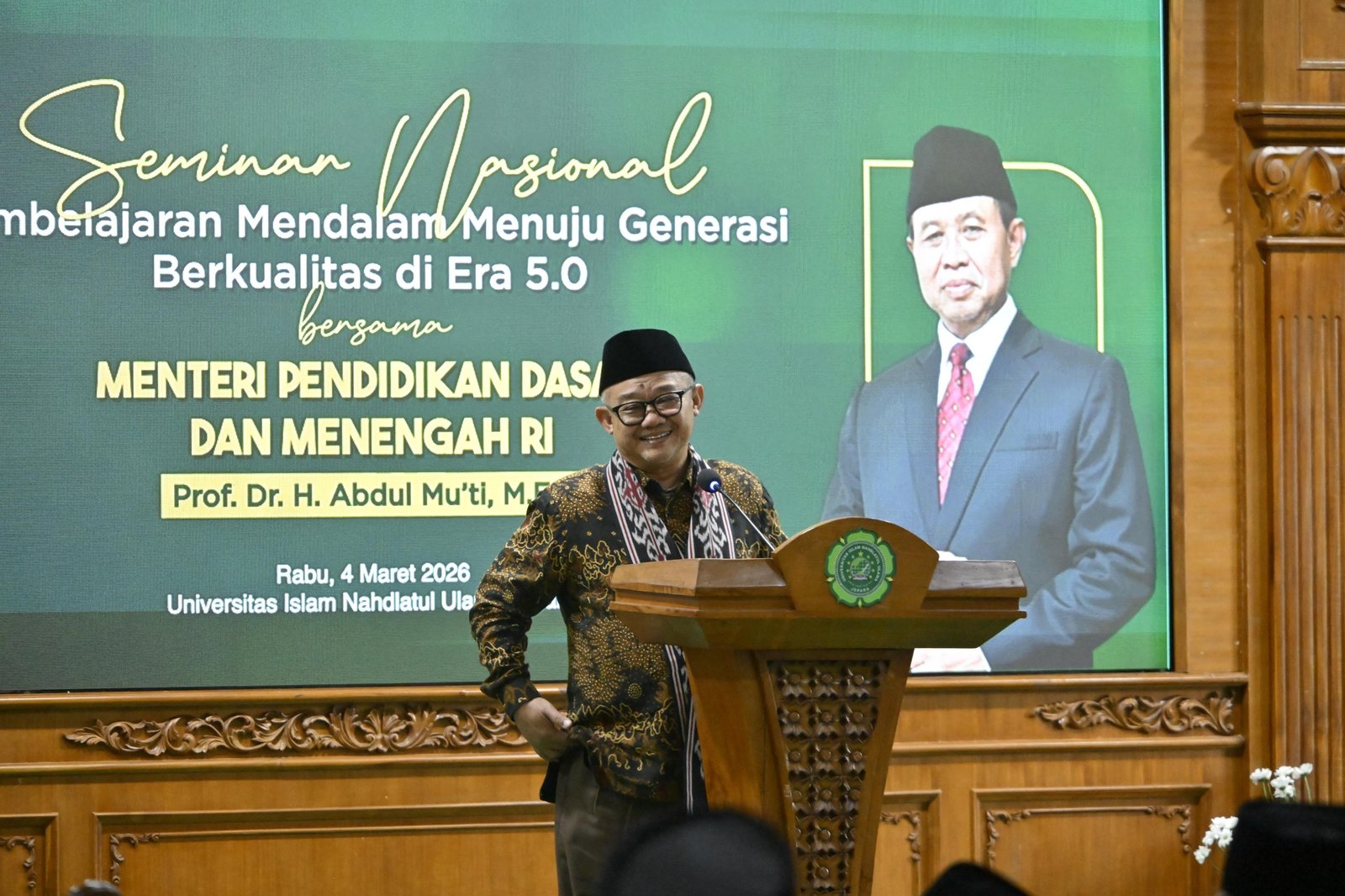 Menteri Pendidikan Dasar dan Menengah, Abdul Mu'ti. Foto: Dok. Kemendikdasmen