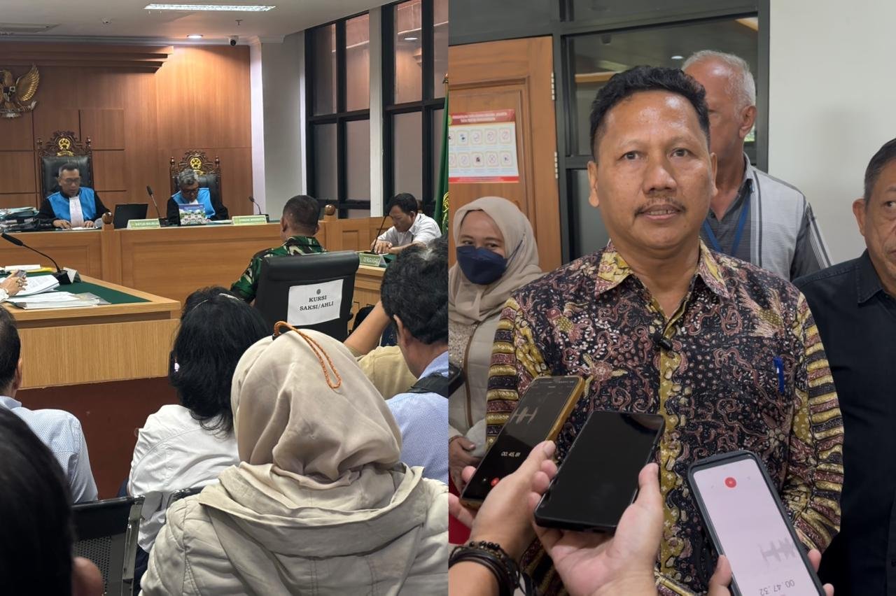 Proses sidang sengketa Ruko Marinatama yang menggugat BPN Jakut (kiri) berlangsung pada Rabu (11/3) di PTUN Jakarta, dengan kuasa hukum penghuni Ruko Marinatama, Subali, S.H (kanan)/Foto : Dok. GPriority (Nindya Farhah Azzahrah)
