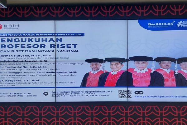 5 profesor riset BRIN yang baru saja dikukuhkan pada Selasa (31/3)/Foto : Dok. GPriority/Nindya Farhah Azzahrah