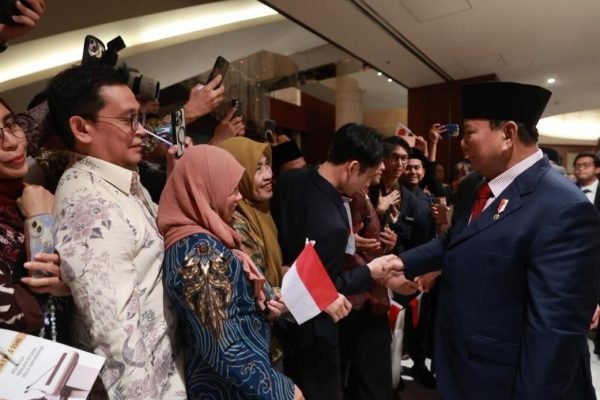 Momen Presiden Prabowo di sambut diaspora Indonesia di Tokyo/Foto : Dok. BPMI Setpres RI