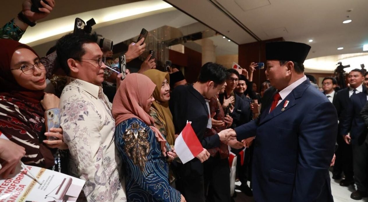 Momen Presiden Prabowo di sambut diaspora Indonesia di Tokyo/Foto : Dok. BPMI Setpres RI