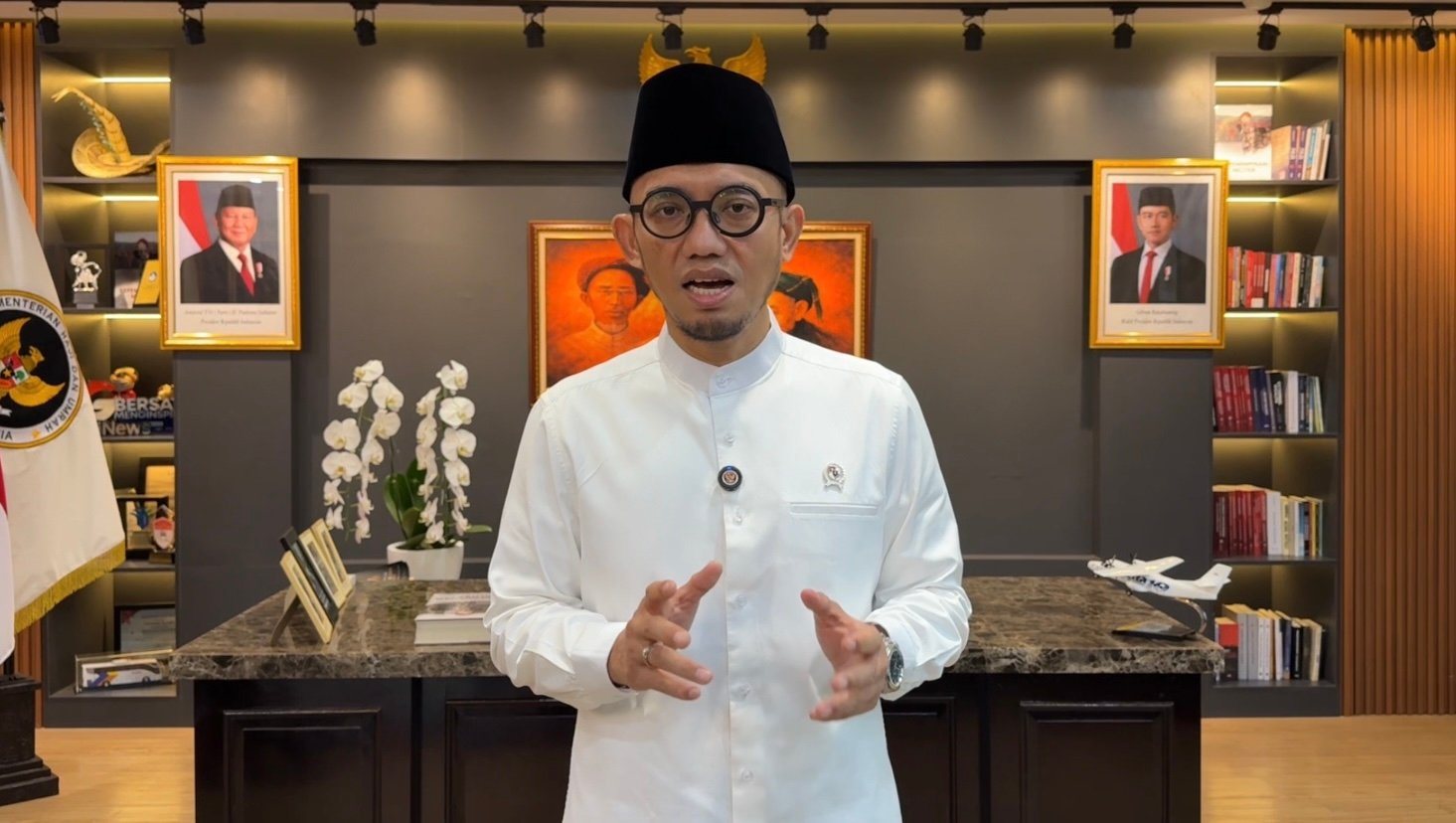 Wamenhaj Dahnil Anzar Simanjuntak soal penghapusan skema lunas tunda ganti pada ibadah haji khusus/Foto : Dok. Kemenhaj