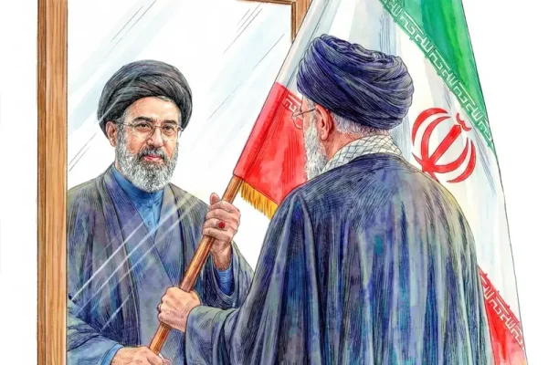 Ilustrasi Mojtaba Khamenei usai dilantik menggantikan ayahnya yang wafat akibat serangan gabungan AS-Israel pada Sabtu (28/2) lalu/Foto : Dok. X
