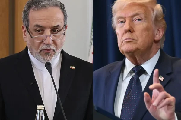 Menteri Luar Negeri Iran Abbas Araghchi dan Presiden AS Donald Trump/Foto : Kolase Dok. AFP