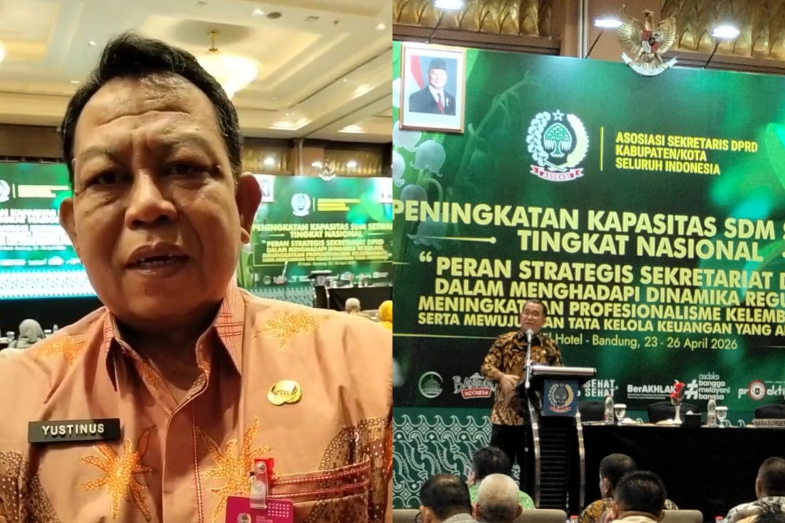 Sekretaris DPRD Kota Palangka Raya, Yustinus Gunihardi, S.E., M.M., dalam wawancara bersama GPriority di sela kegiatan Asdeksi 2026/Foto : Dok. GPriority (Lina)