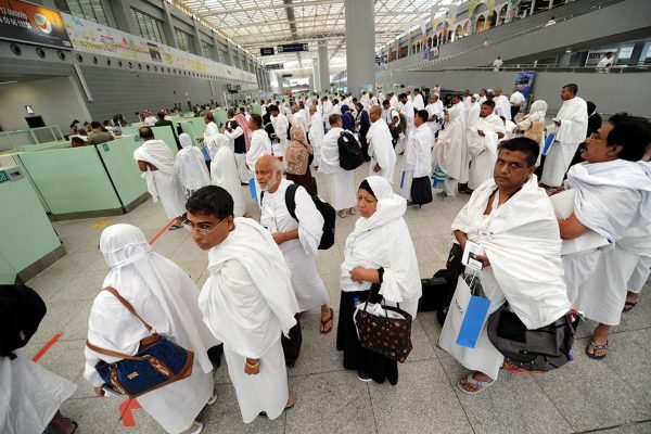 Ilustrasi jemaah haji dan umrah di bandara/Foto : Dok. Saudi Gazette