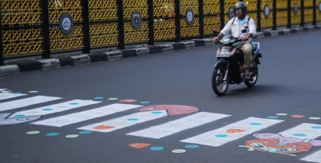 Zebra Cross di Tebet. Foto: Instagram/creativox