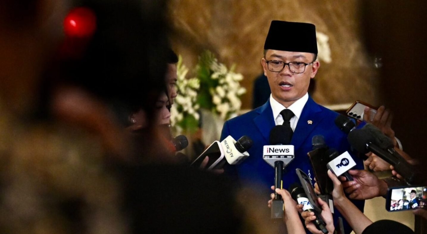 Menlu RI Sugiono saat memberikan pernyataan kepada awak media pada Sabtu (4/4) lalu di Bandar Udara Internasional Soekarno Hatta, Tangerang/Foto : Dok. BPMI Setpres