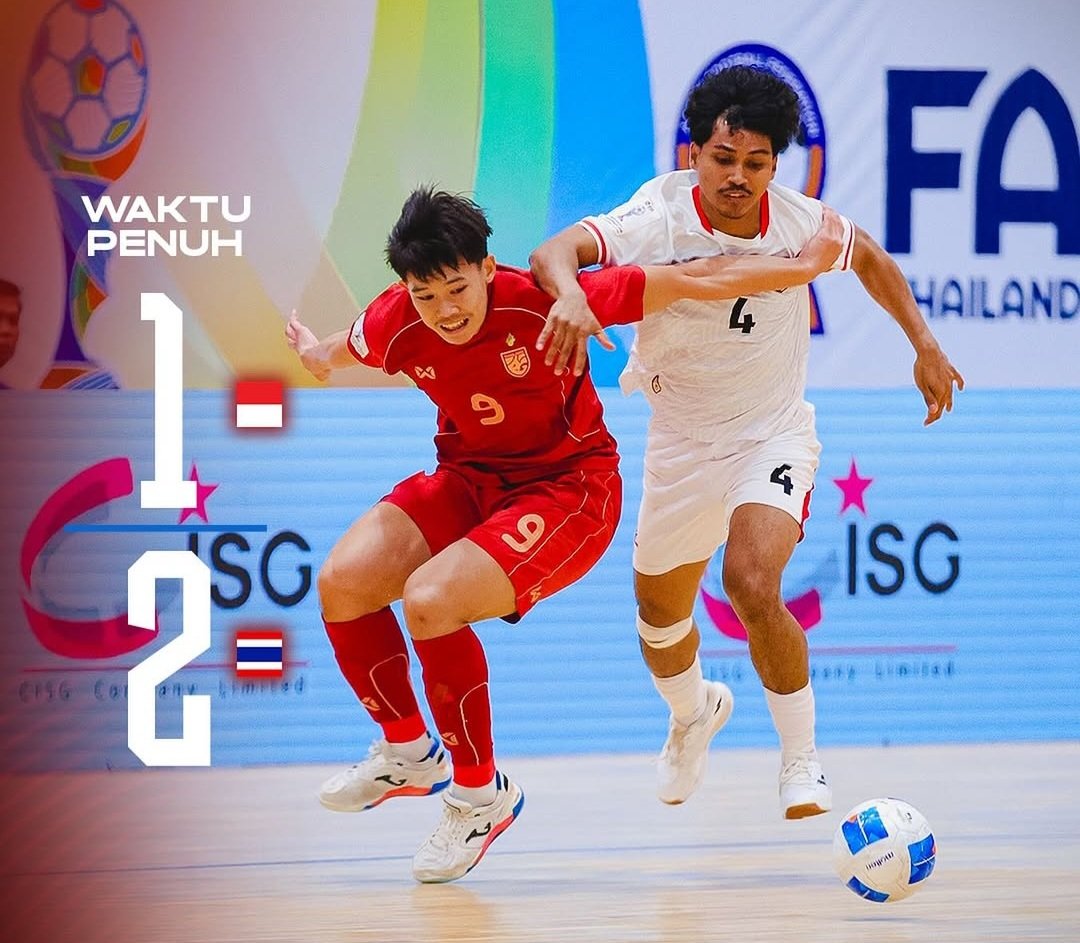 Momen pertandingan Timnas Futsal Indonesia VS Thailand pada Minggu (12/4) waktu setempat/Foto : Dok. Instagram @timnasfutsal