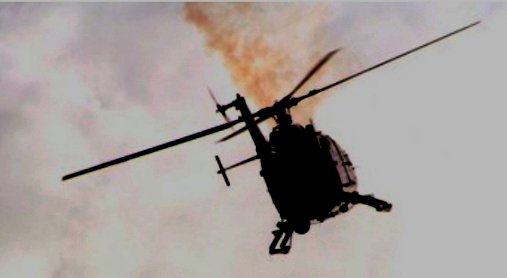 Ilustrasi jatuhnya Helikopter di wilayah Sekadau, Kalimantan Barat, pada Kamis (16/4) kemarin/Foto : Dok. Istimewa