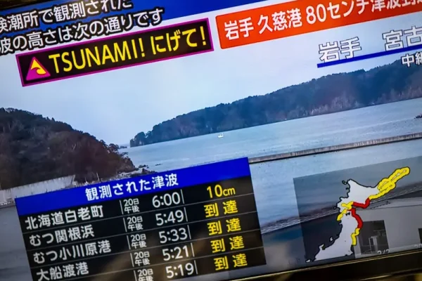 Peringatan gempa 6,2 magnitudo yang mengguncang Hokkaido Jepang pada Senin (24/7) waktu setempat/Foto : Dok. AFP