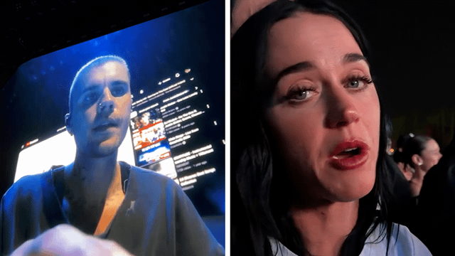 Momen Katy Perry saat menyindir penampilan Justin Bieber di Coachella 2026 kemarin/Foto : Dok. Reddit