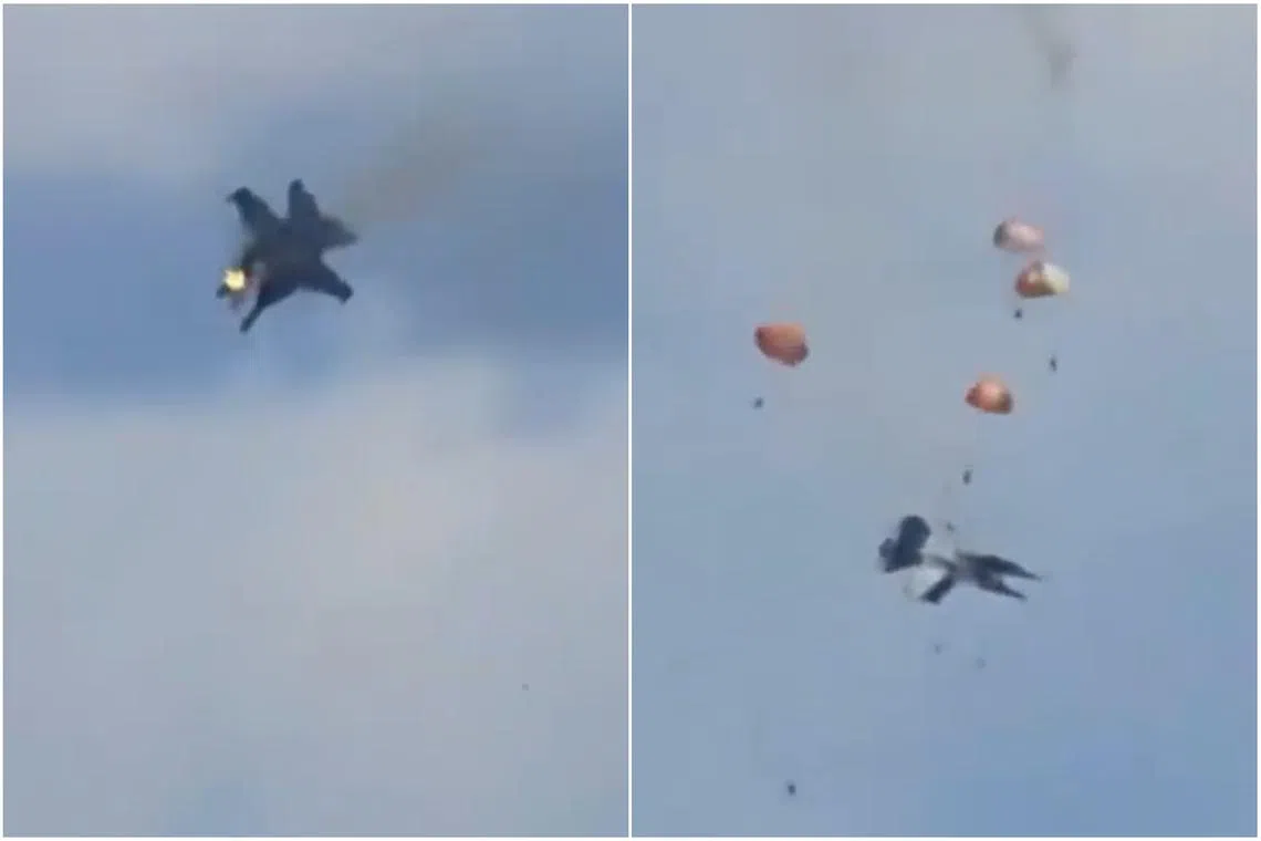 Idaho, GPriority.co.id - Dua jet tempur milik Angkatan Laut Amerika Serikat jenis EA-18G Growler bertabrakan di udara saat melakukan atraksi aerobatik dalam ajang Gunfighter Skies Air Show di Idaho, Amerika Serikat, pada Minggu (17/5) waktu setempat/Foto : Dok. USA Today
