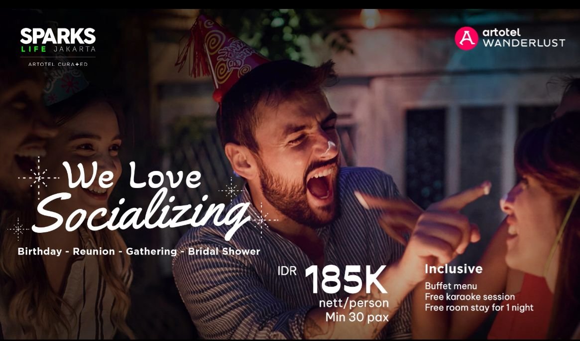 Paket “We Love Socializing” dari Sparks Life Jakarta/Foto : Istimewa