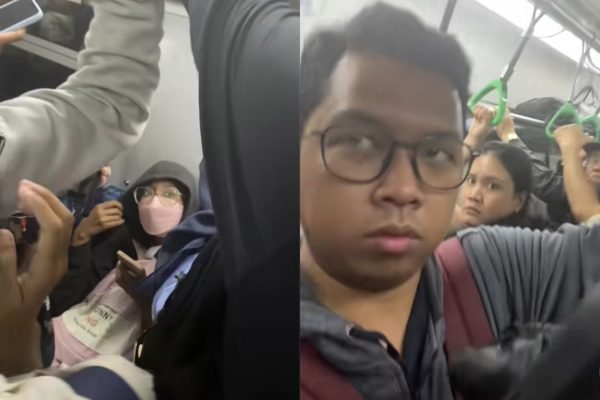 Momen penumpang KRL hampir ribut karena hal sepele/Foto : Dok. TikTok @userrzyareja