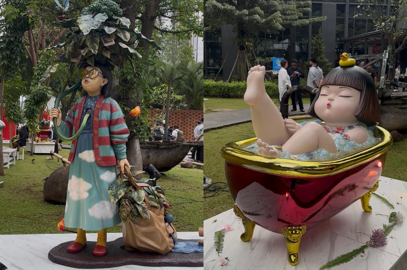 Bocoran 2 karya yang ditampilkan pada pameran seni Art Jakarta Gardens 2026/Foto : GPriority (Nindya Farhah Azzahrah)