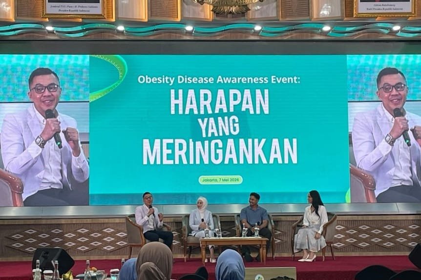 dr. Gia saat menjadi narasumber talkshow Hari Obesitas Sedunia di Kemenkes, Kamis (7/5)/Foto : GPriority (Nindya Farhah Azzahrah)