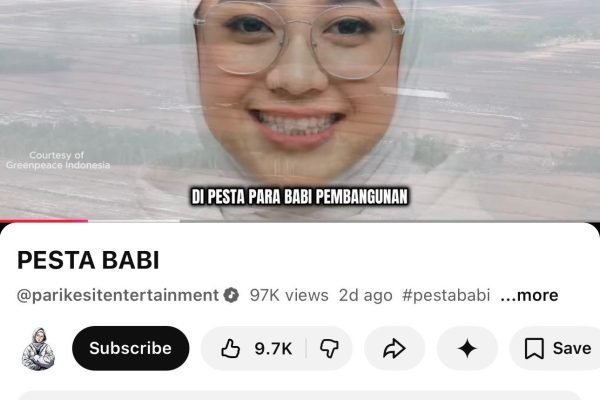 Lagu pesta para babi yang viral di medsos dan disebut menjadi kritik sosial dari rakyat Papua/Foto : Dok. Tangkapan Layar YouTube @parikesitentertainment
