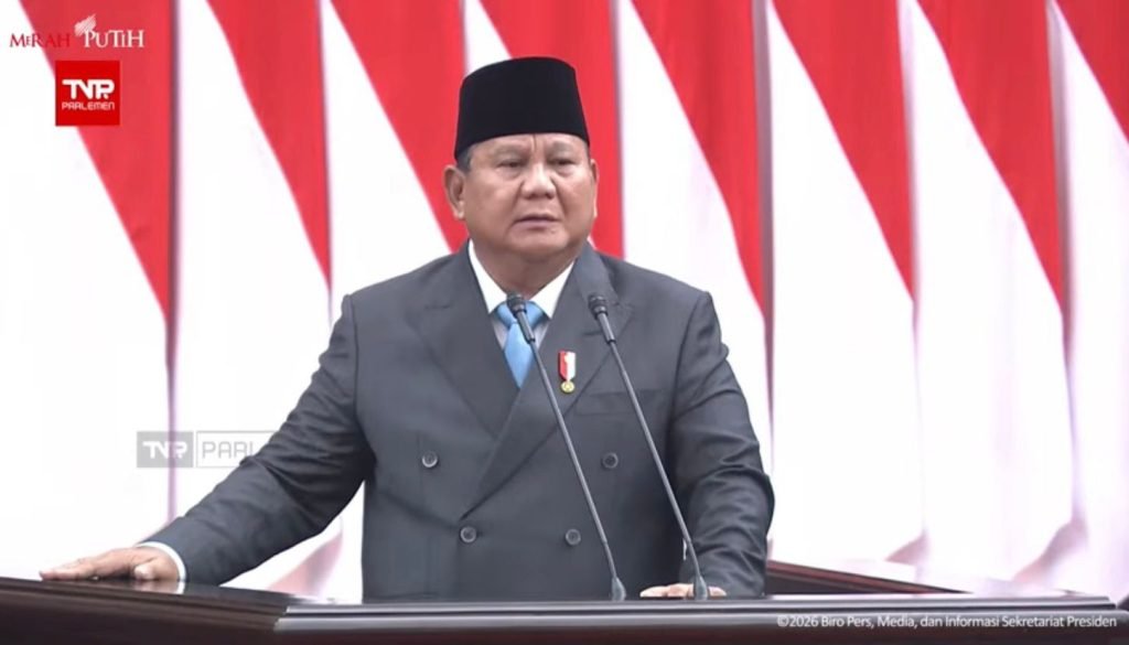 Survei CELIOS mengungkap bahwa sebanyak 75 persen responden yang merupakan masyarakat Indonesia merasa stres menghadapi kebijakan pemerintahan Presiden Prabowo Subianto/Foto : Dok. Tangkapan Layar YouTube Sekretariat Presiden RI