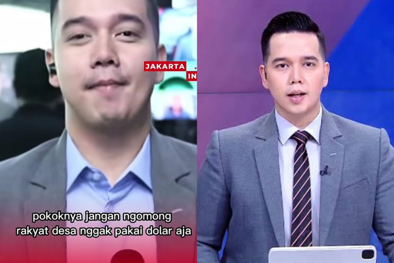 Reno Reksa, host Liputan6 yang sindir Presiden Prabowo Subianto saat siarang langsung/Foto : Dok. Instagram @renoreksa