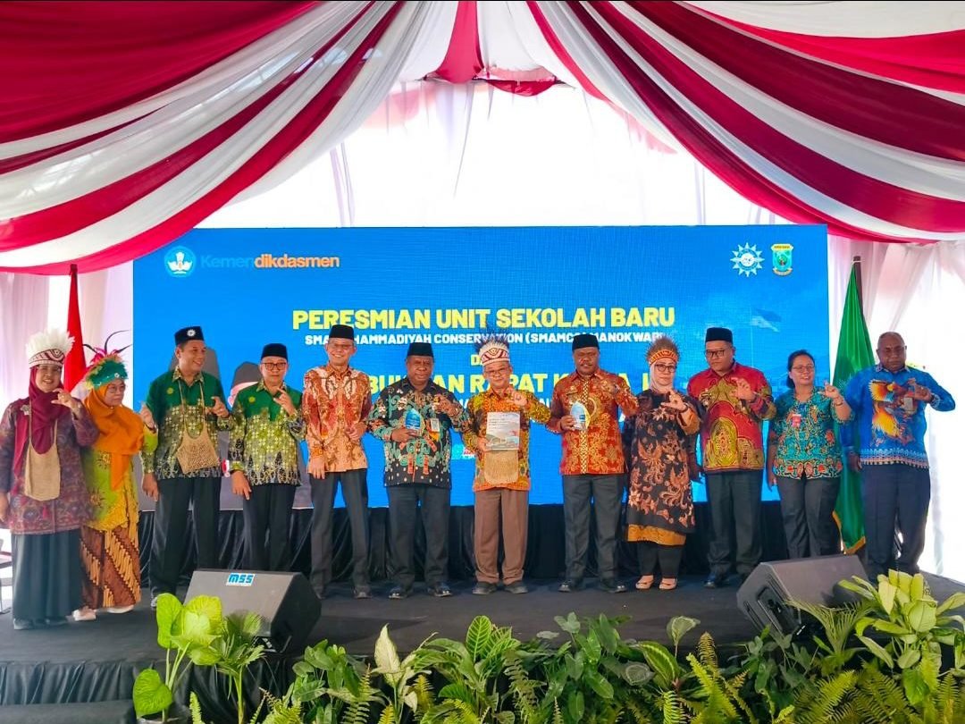 Peresmian SMA Muhammadiyah Conservation (SMAMCO) Manokwari di Arfai, Kabupaten Manokwari, Kamis (28/5)/Foto : Dok. Humas Pemprov Papua Barat