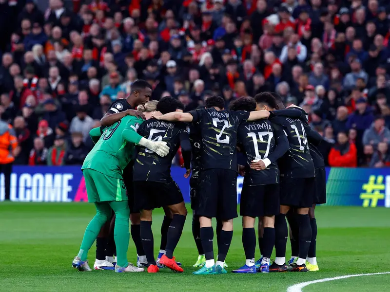 Momen kemenangan PSG saat melawan Bayern Munchen/Foto : Dok. X @psg