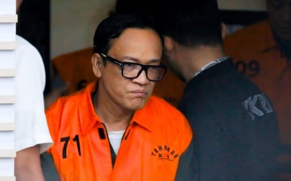 Eks Wamenaker Noel (Immanuel Ebenezer) mengenakan rompi tahanan KPK/Foto : Dok. Istimewa